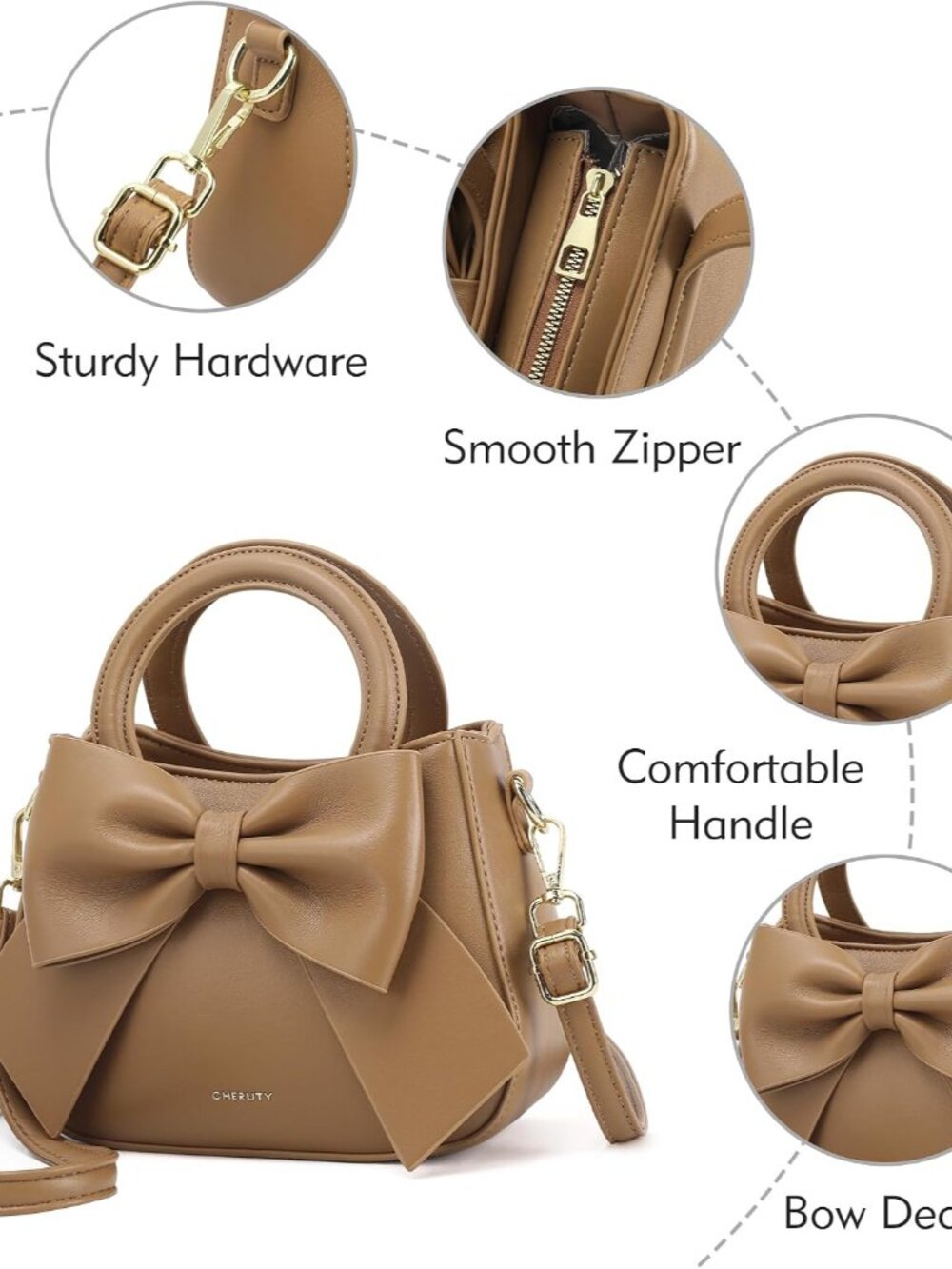 Small Purses for Women Crossbody Bag, Vegan Leather Crossbody Purses and Handbag - Picture 5 of 9